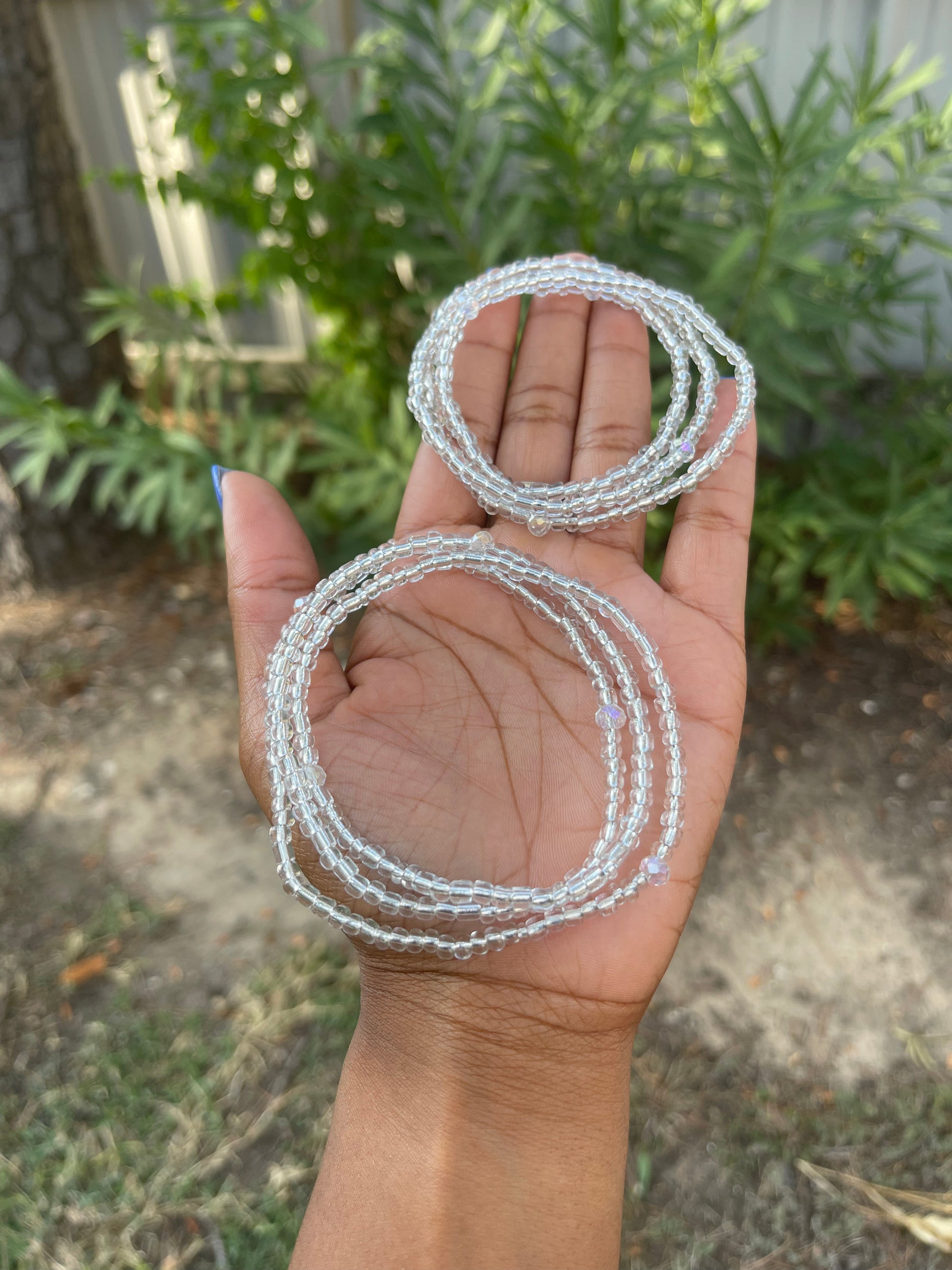 Silver Waist Bead - Solids