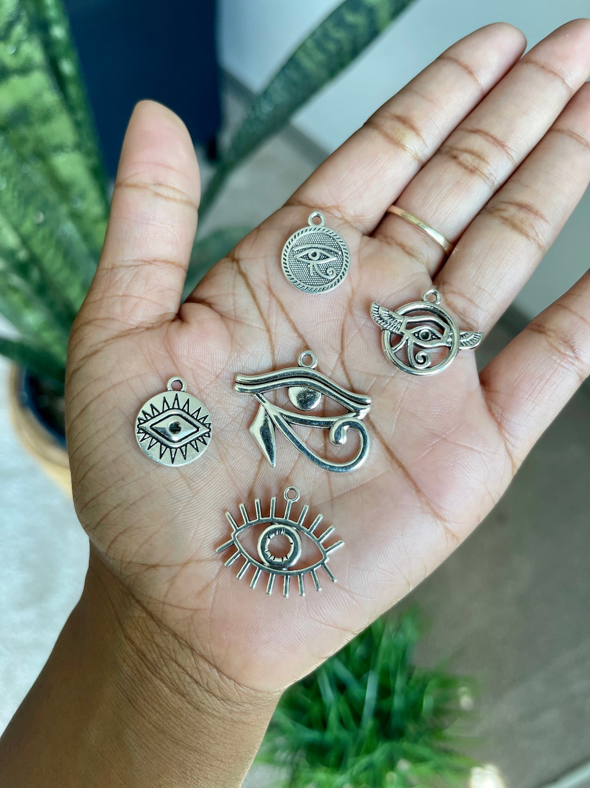 Silver Eye Charm