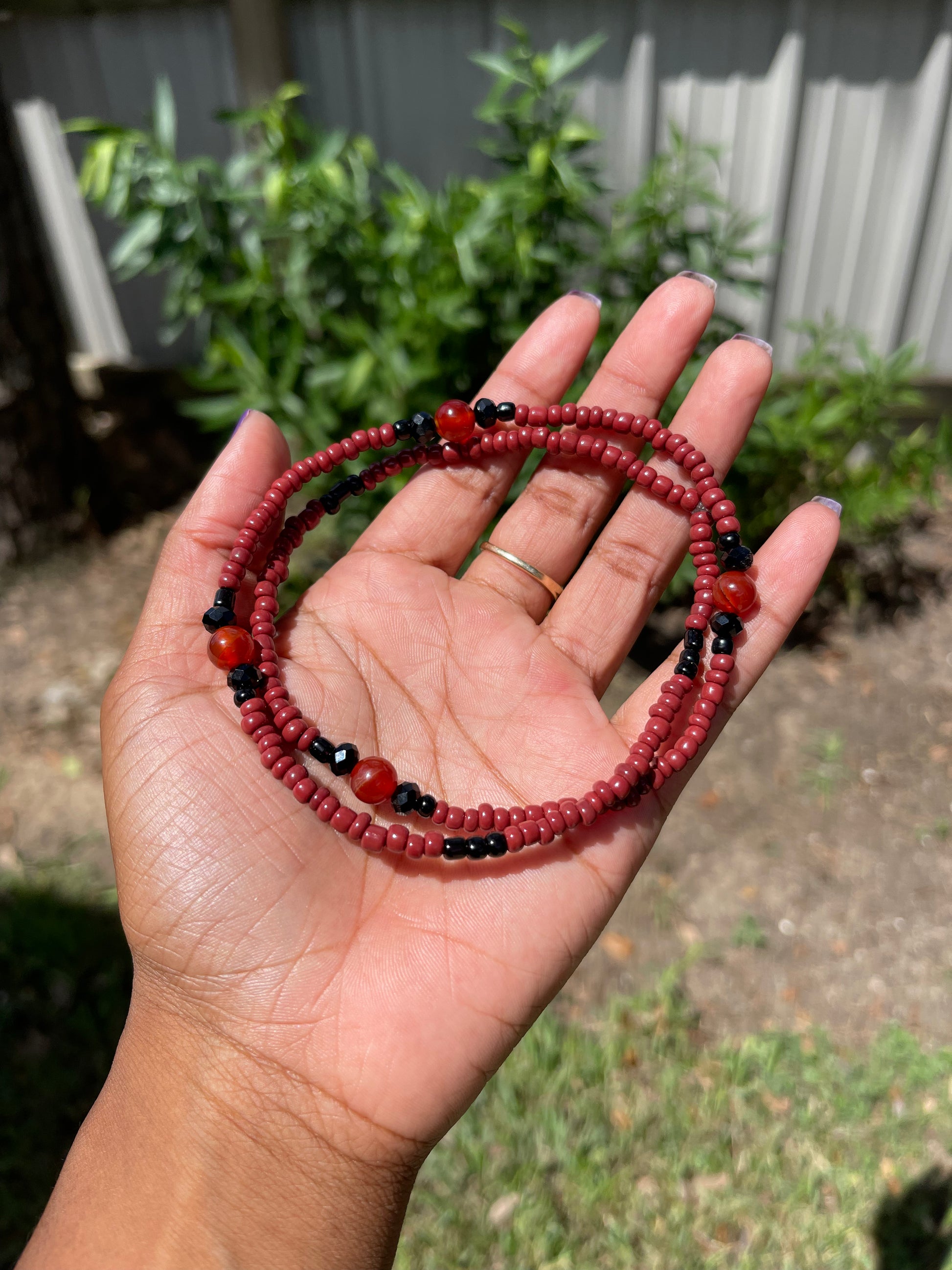 Red Carnelian Thigh Beads