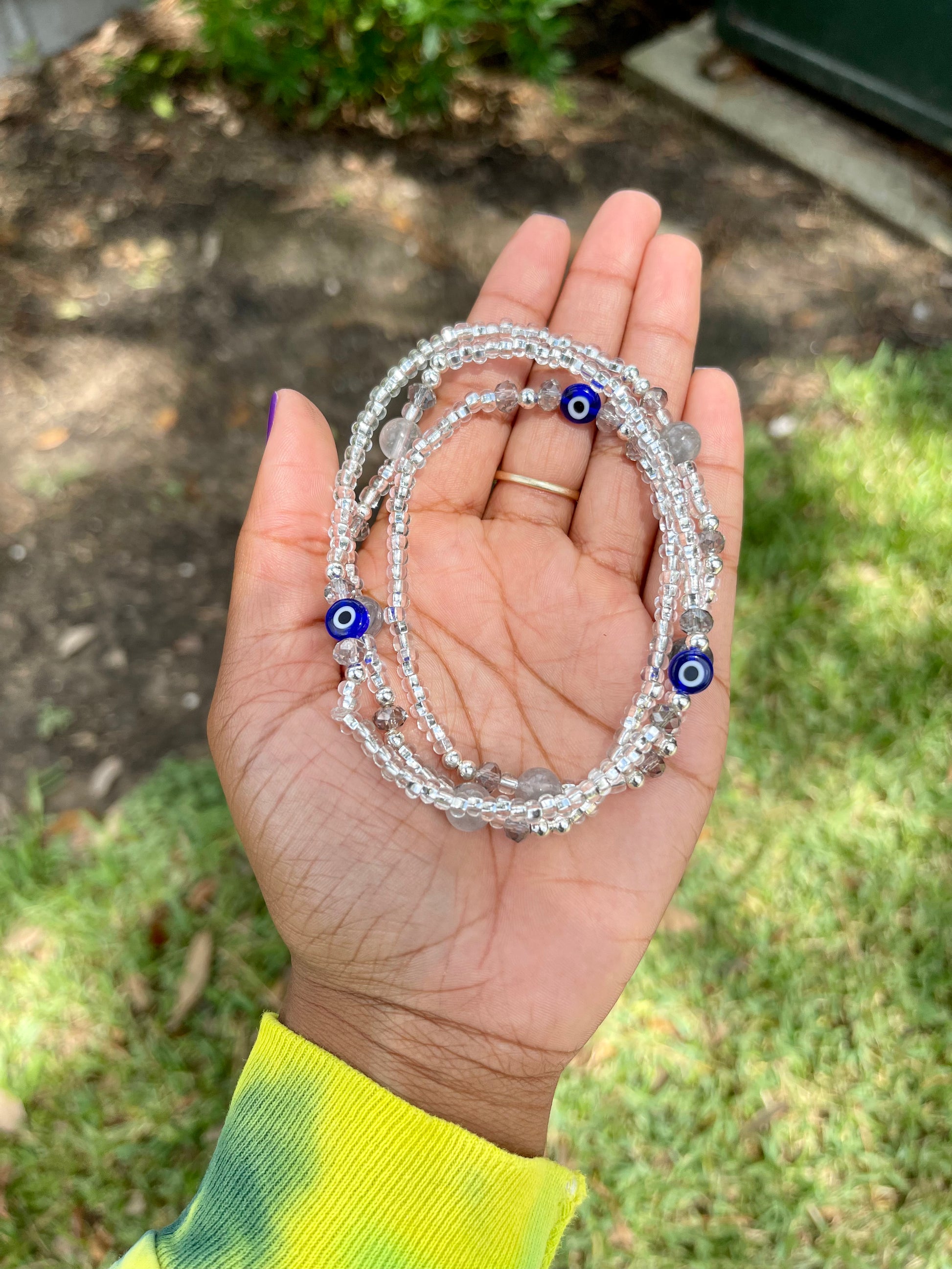 Smoky Quartz Evil Eye