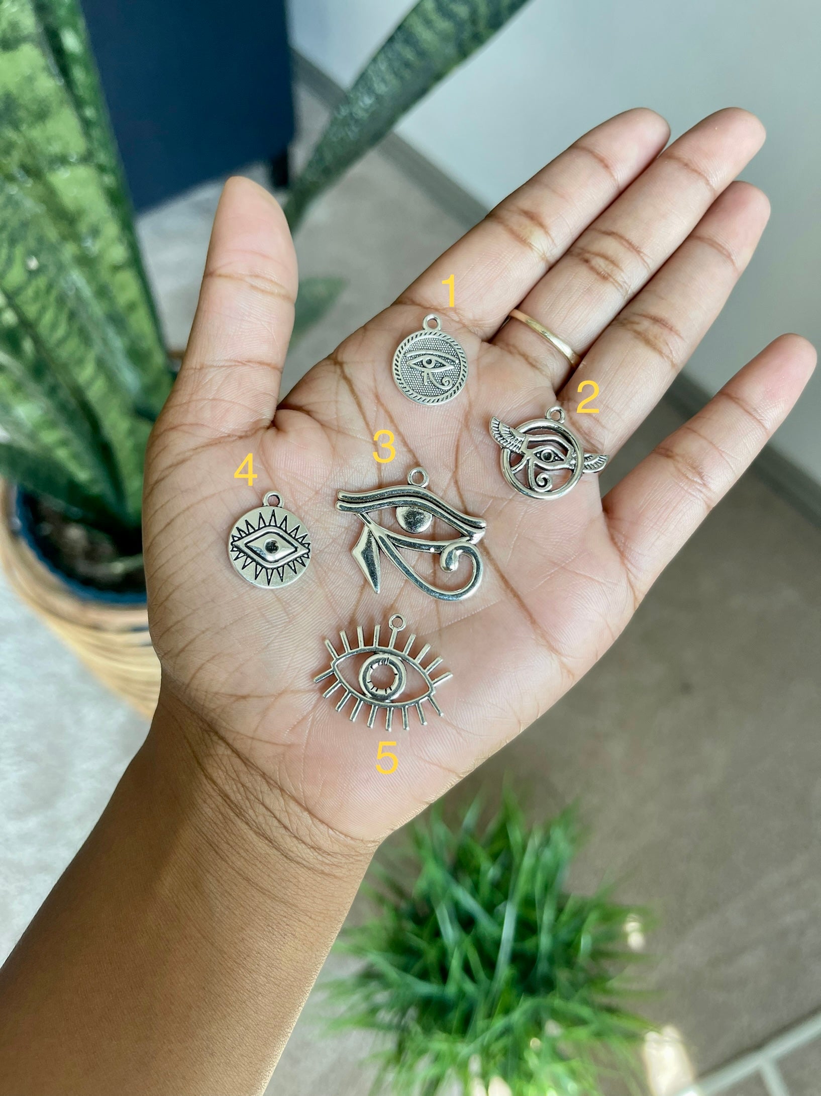 Silver Eye Charm