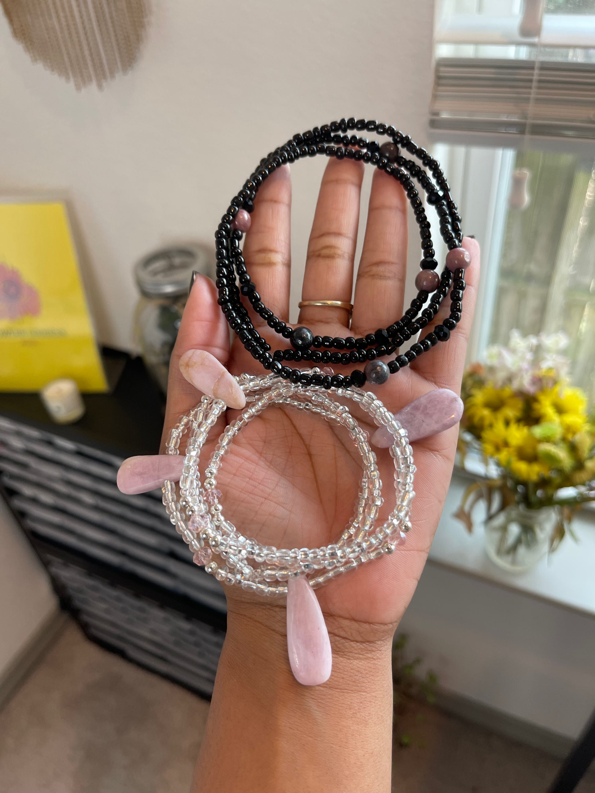 Pink Opal Crystal Waist Bead
