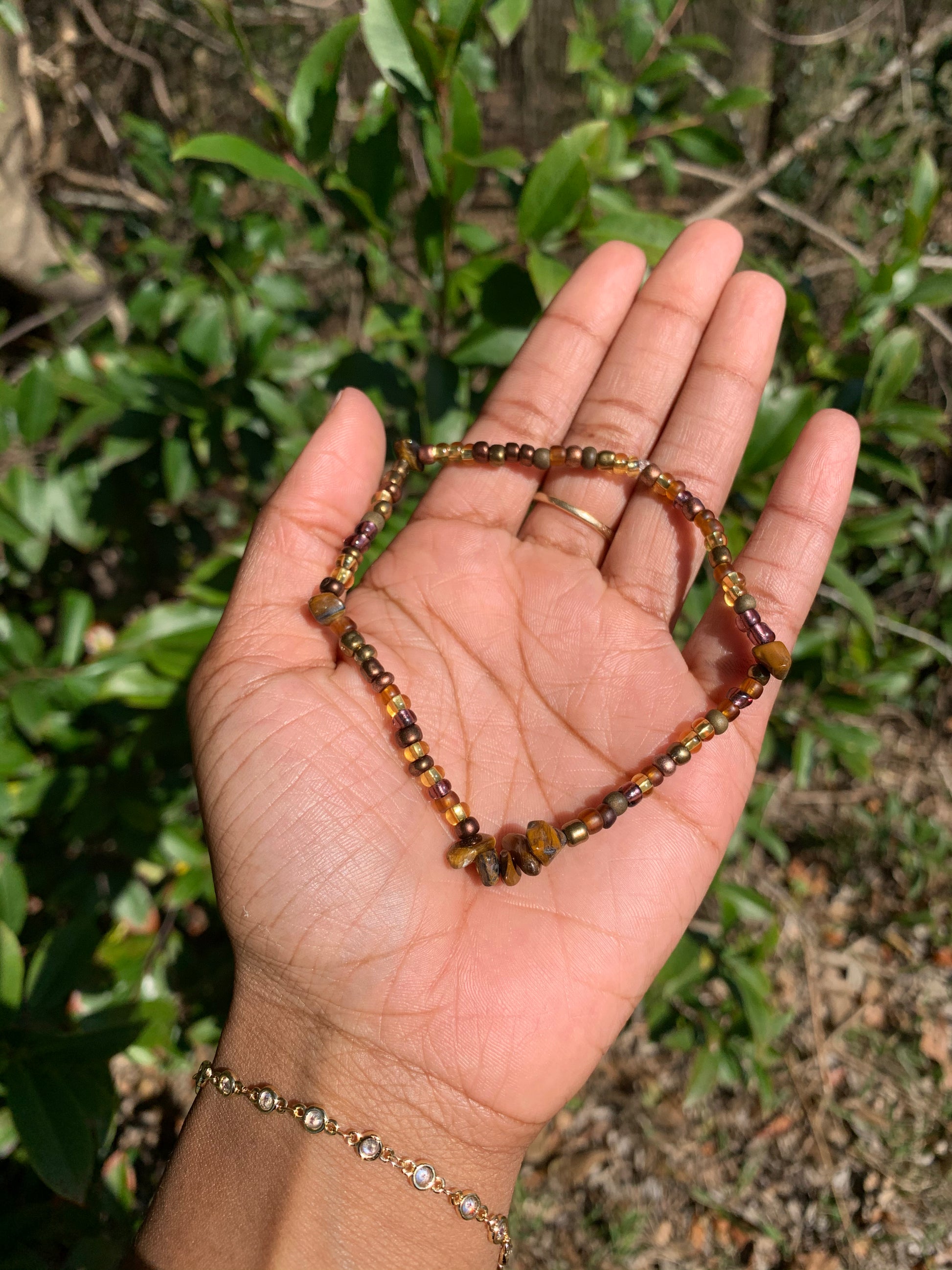 Bronze Tiger Eye Anklet