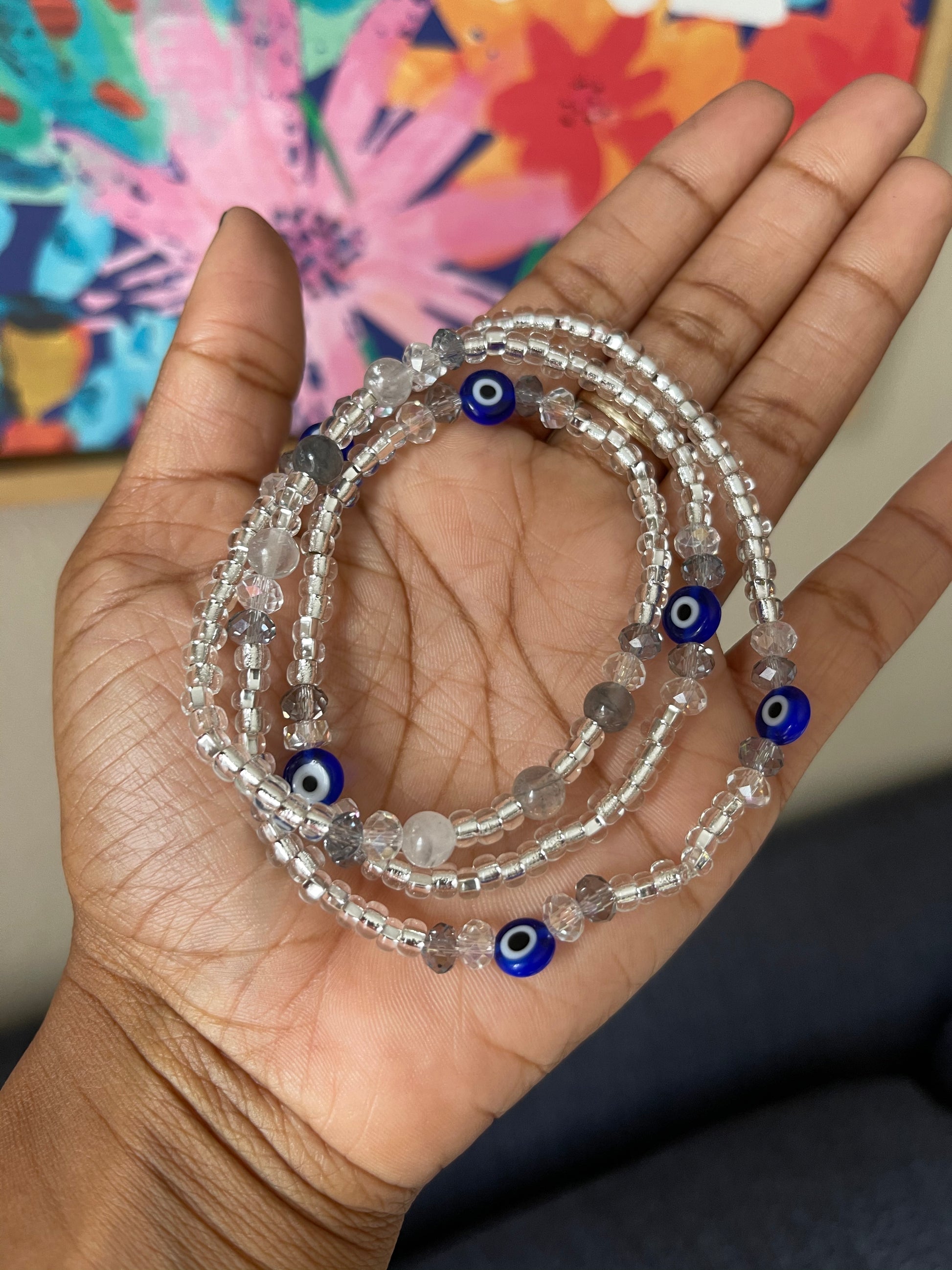 Smoky Quartz Evil Eye
