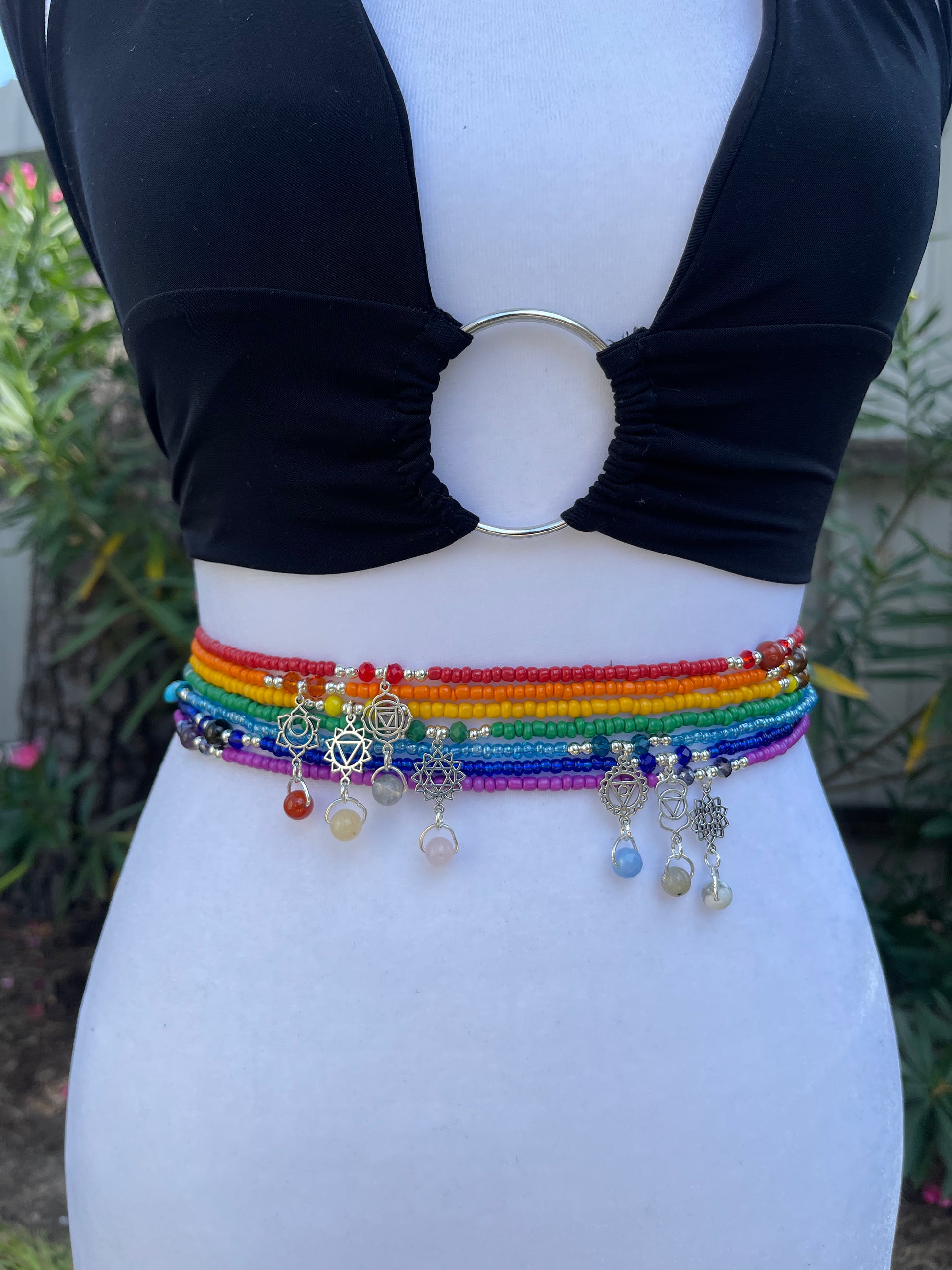 7 Chakra Crystal Waist Bead Set (7 Strands)