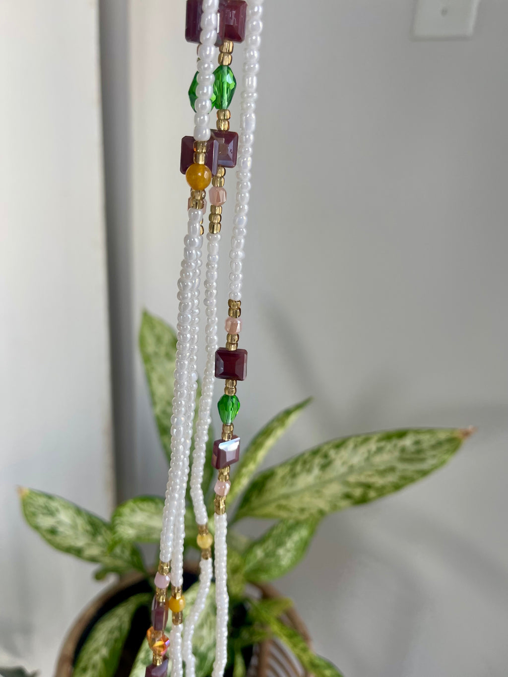 White Sage Tie-On Waist Bead