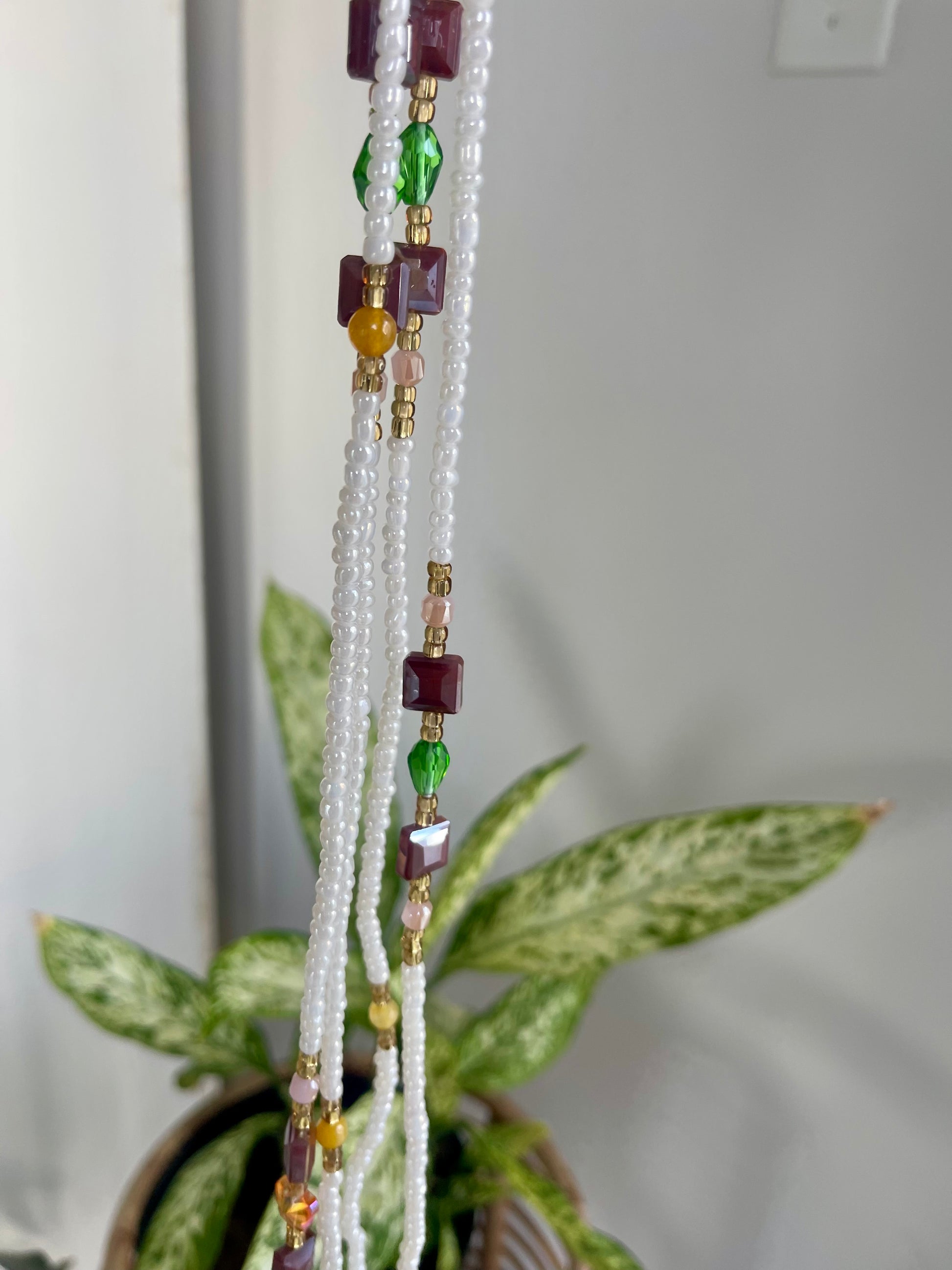 White Sage Tie-On Waist Bead