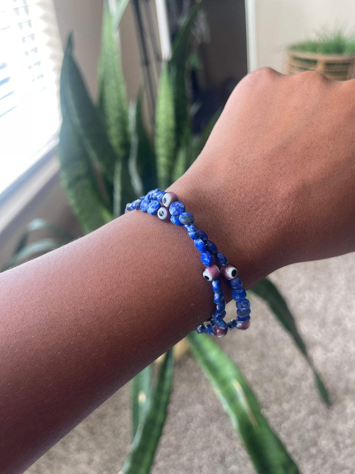 Double Stacked Lapis Lazuli Bracelets