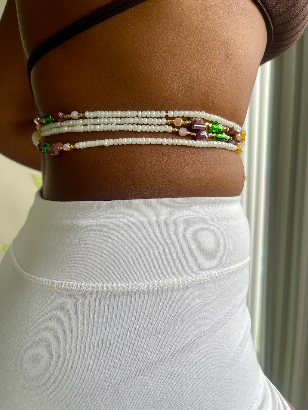 White Sage Tie-On Waist Bead