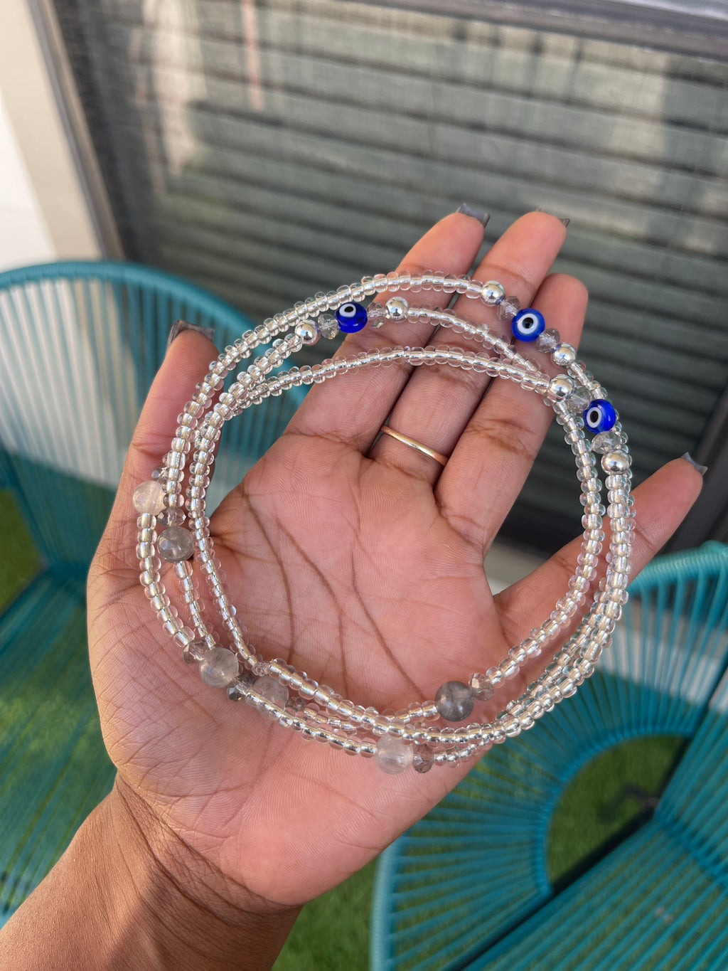 Smoky Quartz Evil Eye