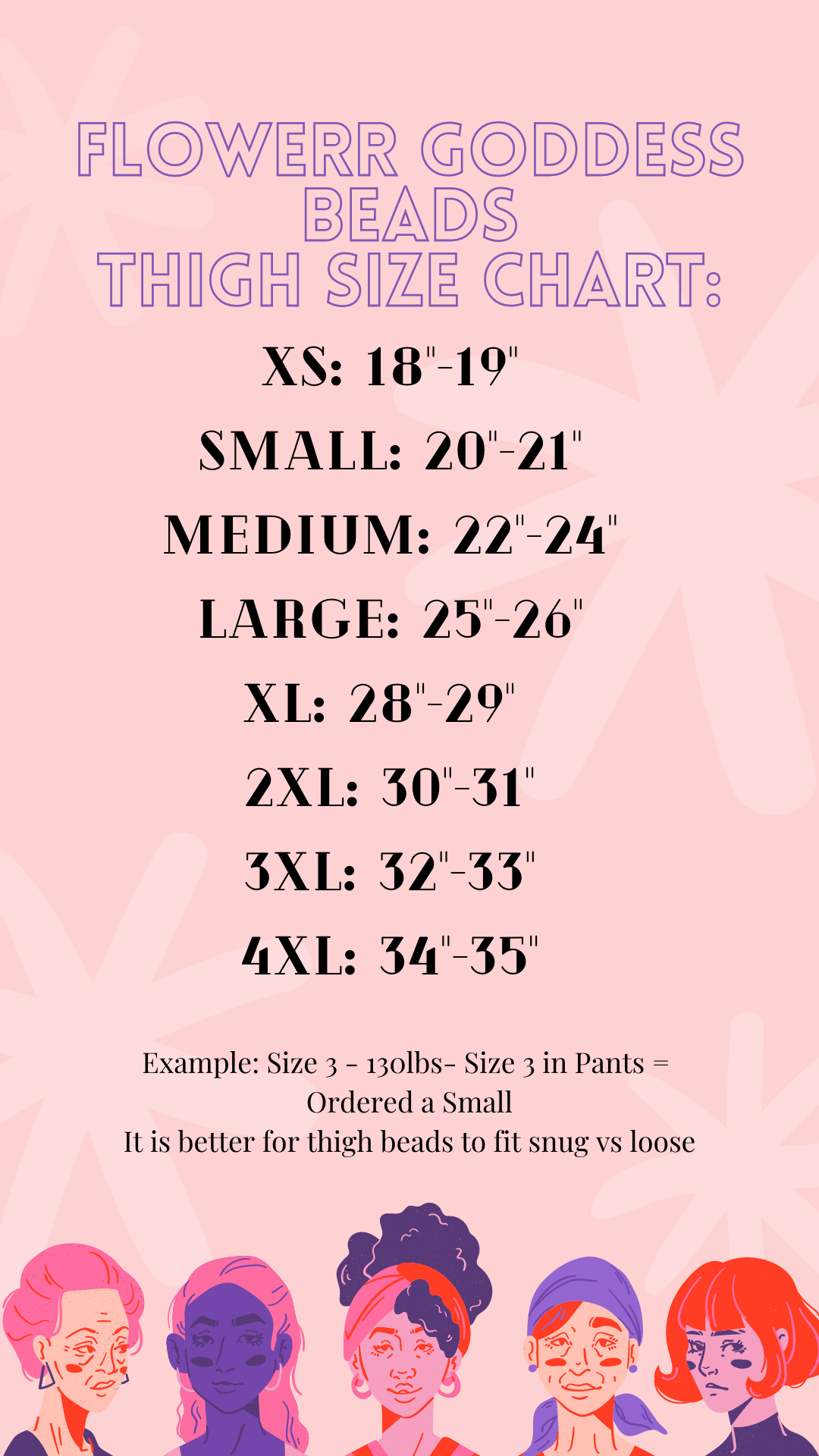 Pink Thigh Bead - Solids