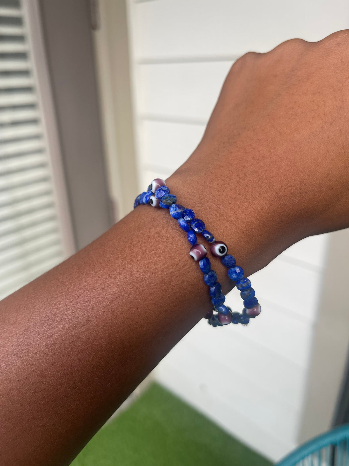 Double Stacked Lapis Lazuli Bracelets