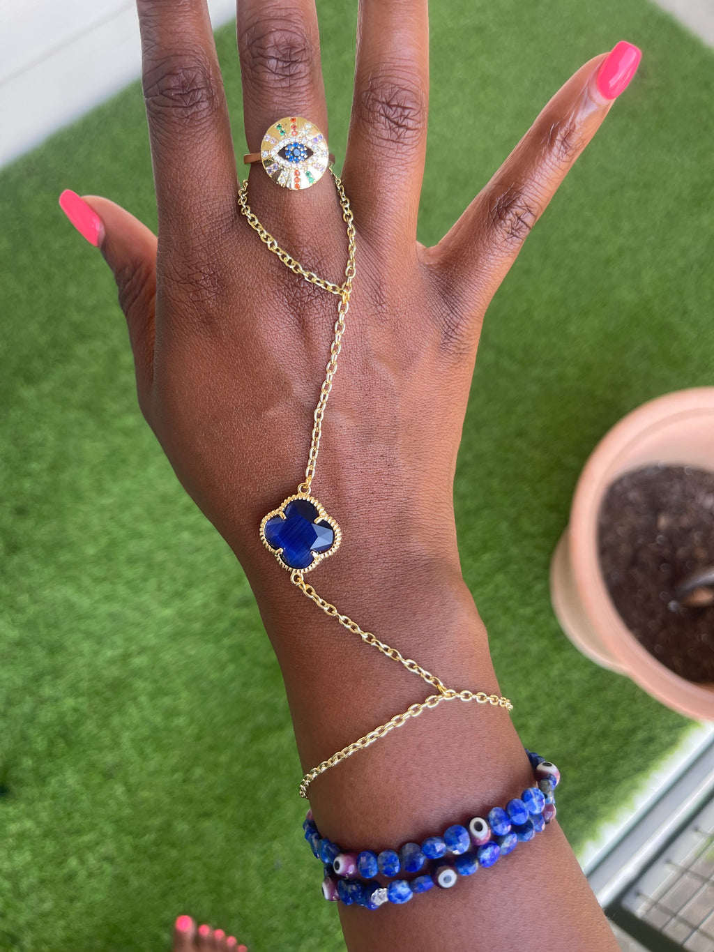 Double Stacked Lapis Lazuli Bracelets