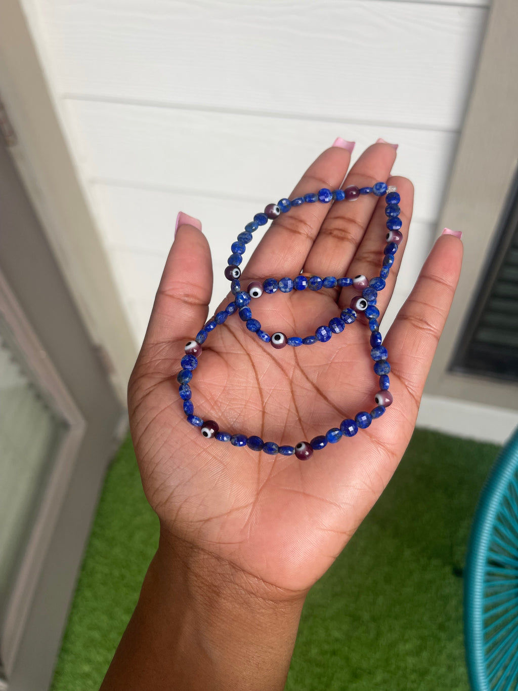Double Stacked Lapis Lazuli Bracelets