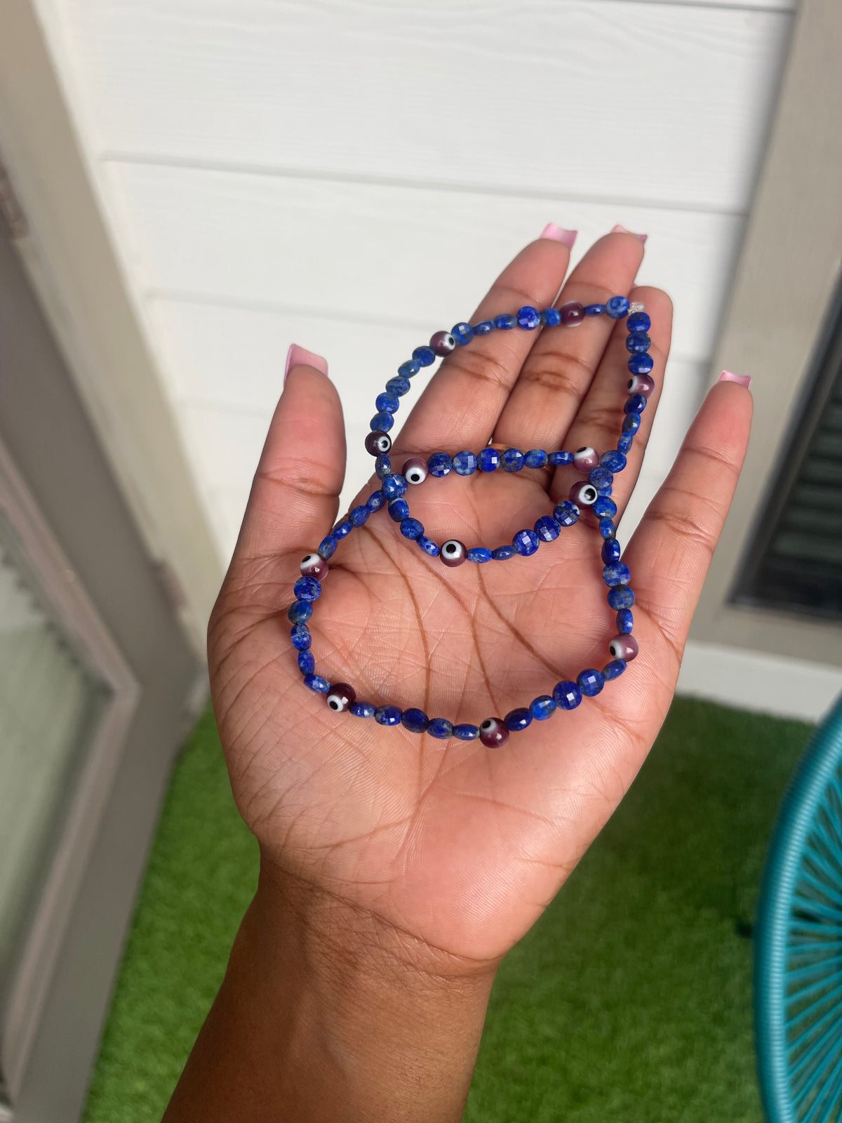Double Stacked Lapis Lazuli Bracelets
