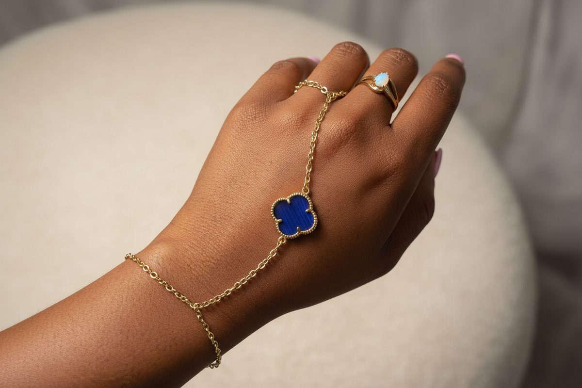 Blue Flowerr Hand Chain