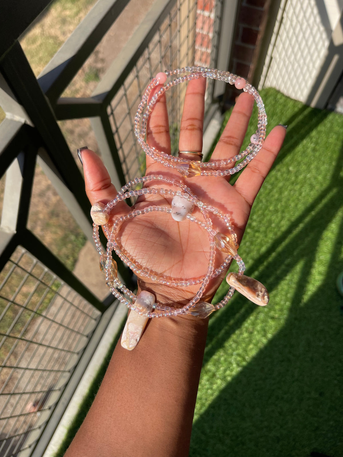 Whimsy Lover Rhodonite (Waist + Thigh) Beads Set