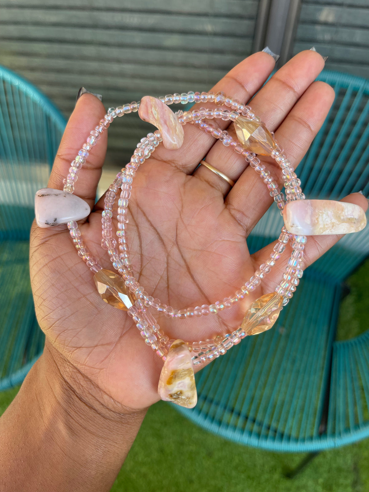 Whimsy Lover Rhodonite Waist Bead