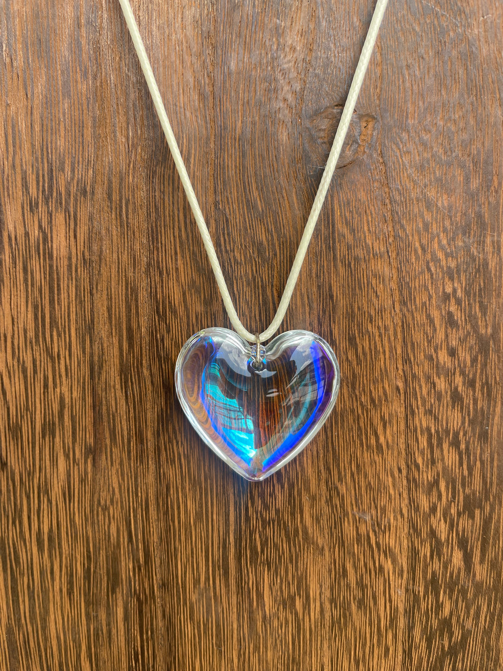 Iridescent Heart Necklace