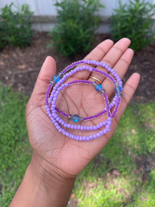 Purple Shore Waist Beads
