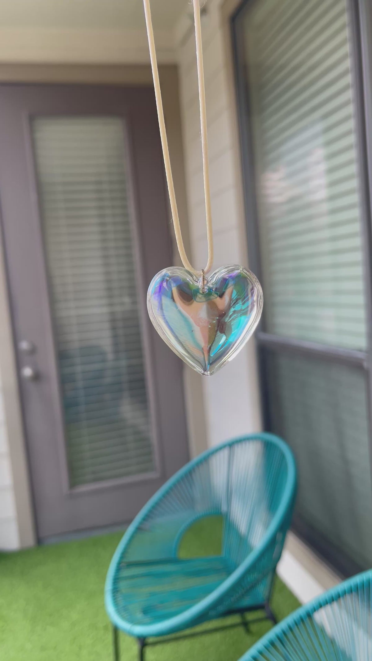 Iridescent Heart Necklace