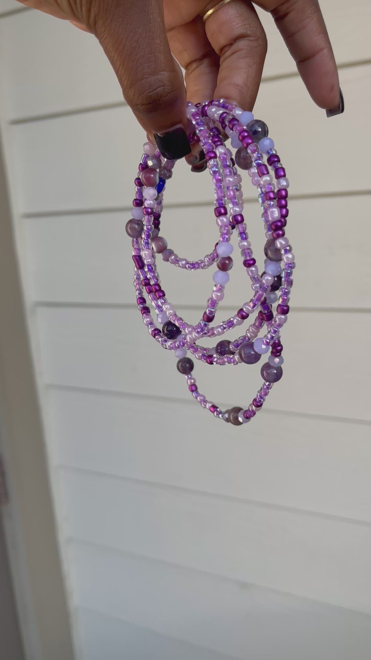 Purple Evil Eye Protection Waist Beads