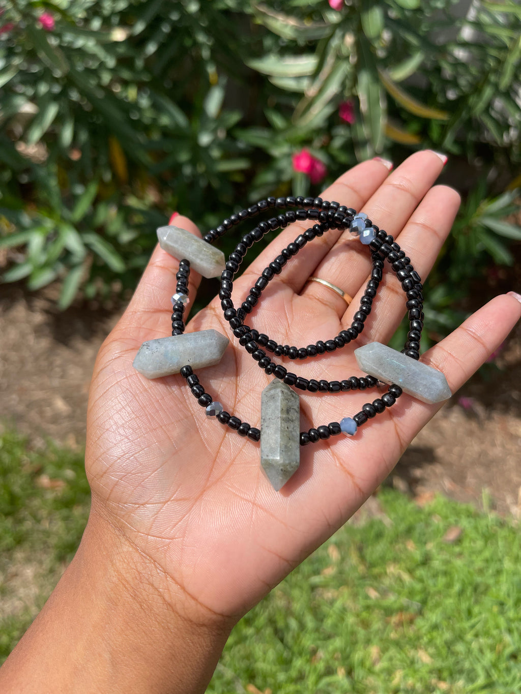 Labradorite Big Crystal Waist Beads