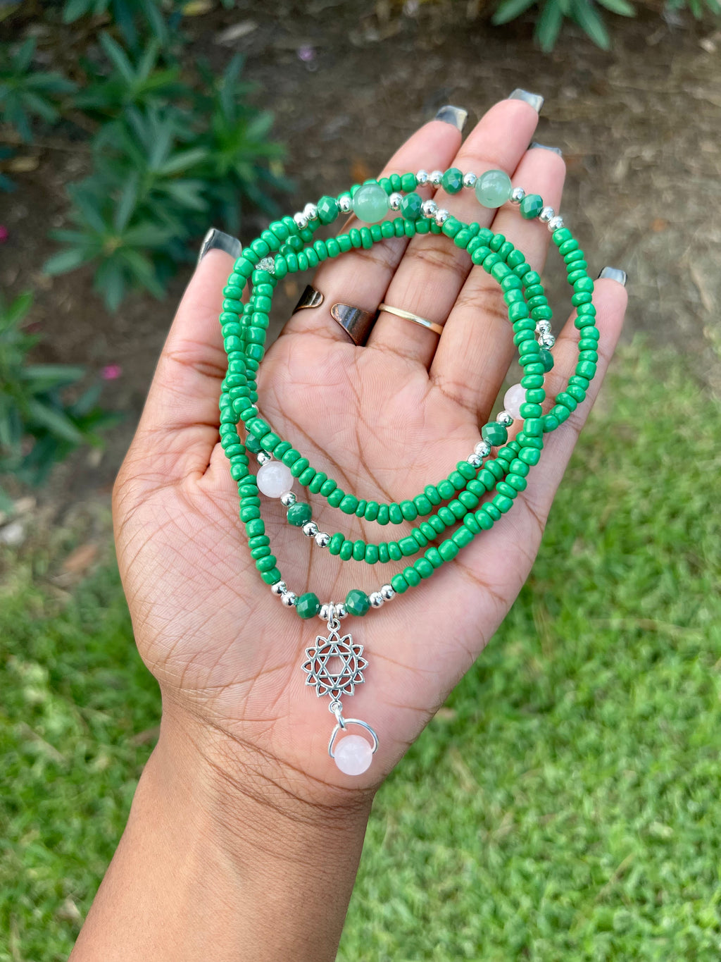 Heart Chakra Crystal Waist Bead
