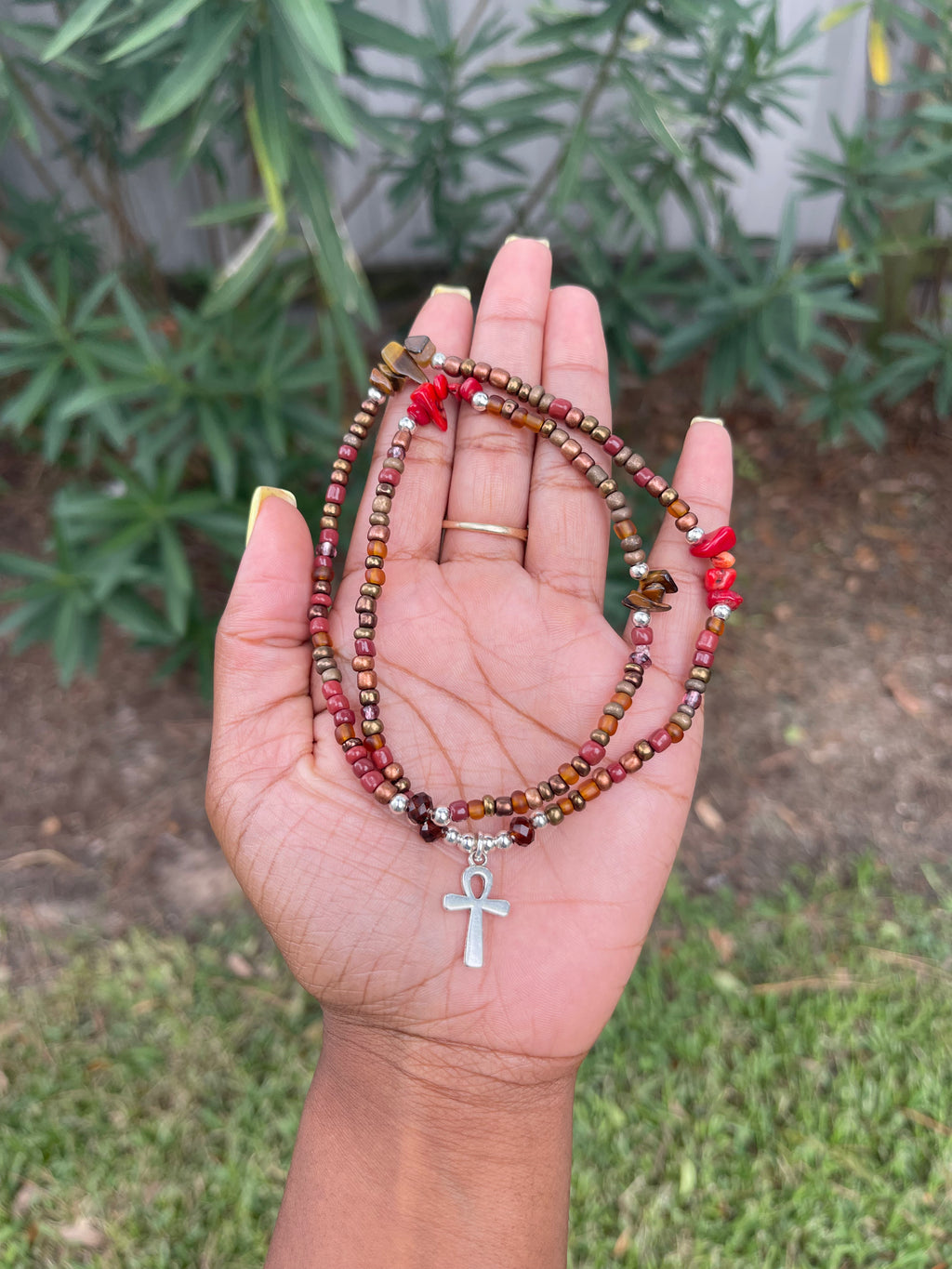 Ankh Crystal Thigh Beads