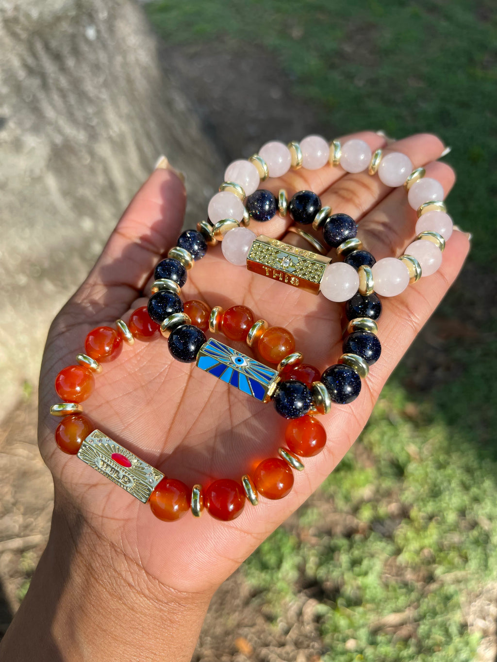 Blue Goldstone Protection Bracelet