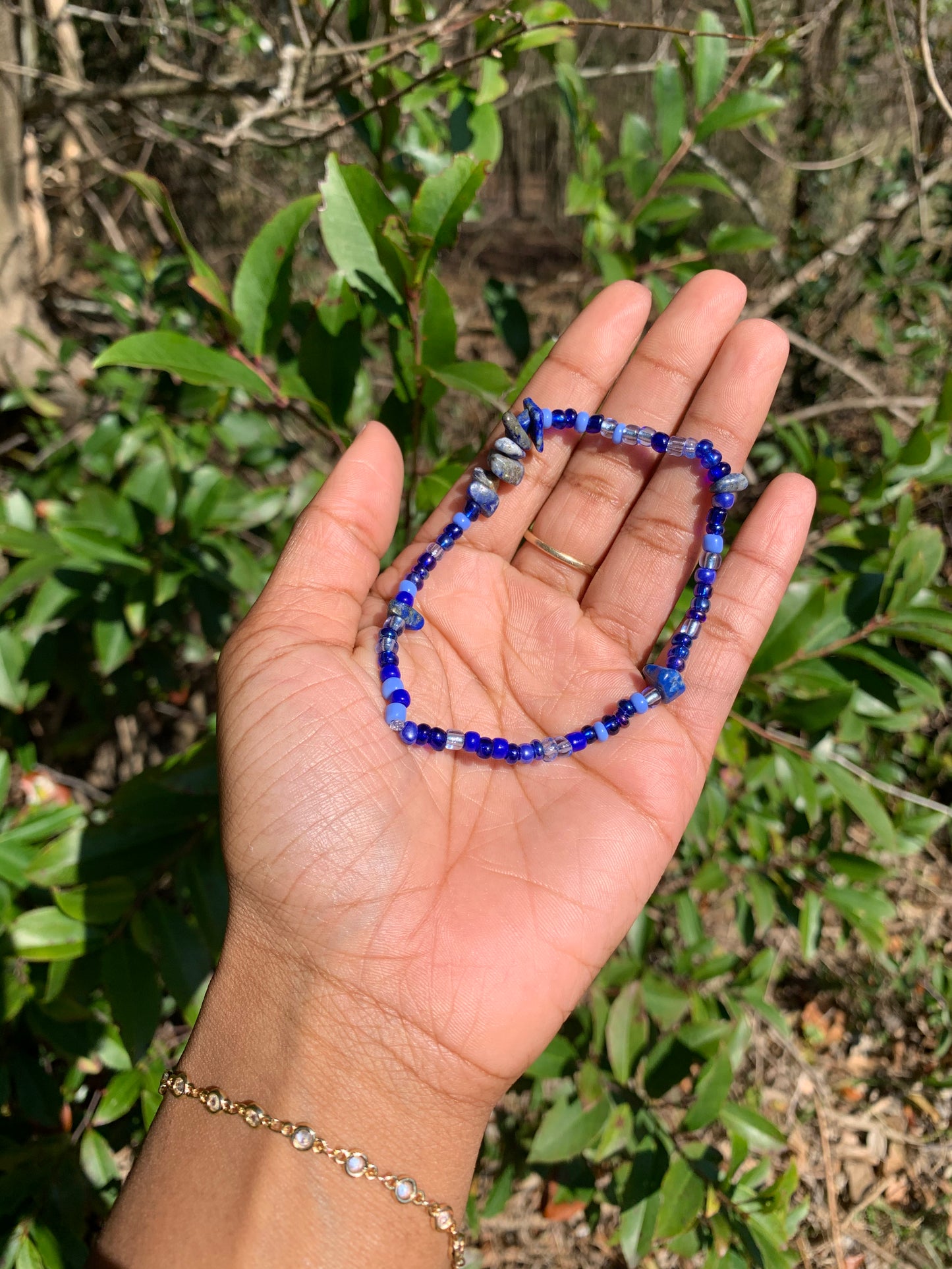 Lapis Lazuli Crystal Anklets