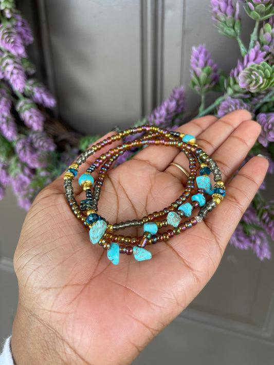 Turquoise Goddess Waist Beads