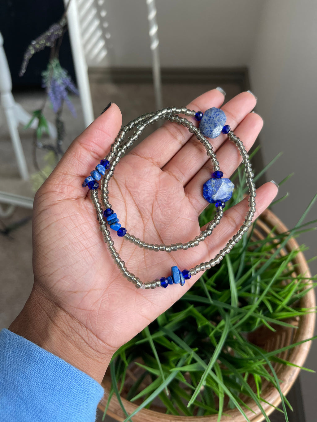 Lapis Lazuli Crystal Thigh Bead